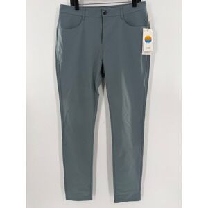 Vuori Meta Pant Athletic Slim 33 Blue Grey Performance Trousers V430-L 33X34
